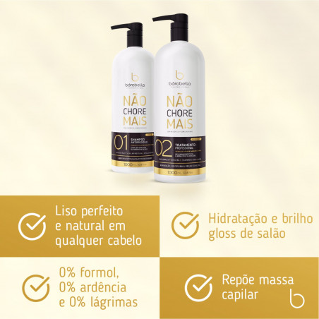 Kit Lissage brésilien protéine Não Chore Mais Bórabella 2 produits de 1 L (visuel 4)