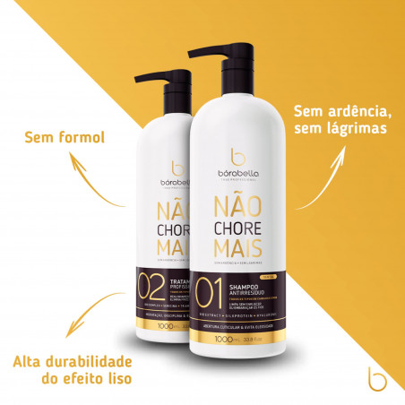 Kit Lissage brésilien protéine Não Chore Mais Bórabella 2 produits de 1 L (visuel 8)