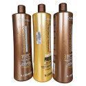 Kit lissage brésilien Smoothing Protein Brasil Cacau Cadiveu 3 x 1 L (3/4 face droit)