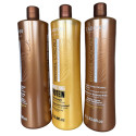 Kit lissage brésilien Smoothing Protein Brasil Cacau Cadiveu 3 x 1 L (3/4 face gauche)